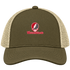 Western Colorado Stealie Premium Unisex Trucker Cap — Design: Western State Colorado University — Moss/Khaki