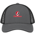 Western Colorado Stealie Premium Unisex Trucker Cap — Design: Western State Colorado University — Charcoal/Black