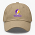 Western Illinois Stealie Premium Unisex Dad Hat — Design: Western Illinois University — Khaki