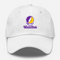 Western Illinois Stealie Premium Unisex Dad Hat — Design: Western Illinois University — White