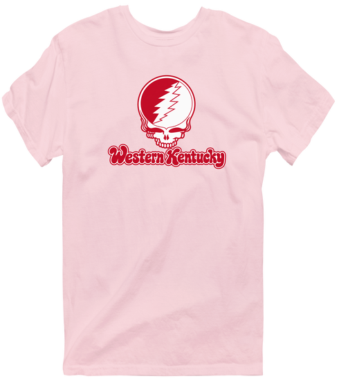 Western Kentucky Stealie Premium Unisex T-Shirt — Design: Western Kentucky University — Light Pink