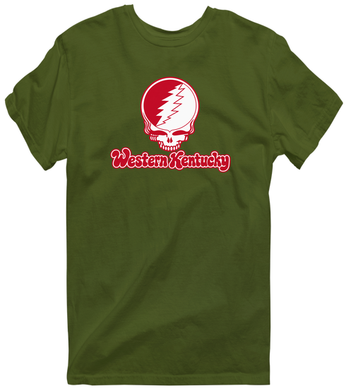 Western Kentucky Stealie Premium Unisex T-Shirt — Design: Western Kentucky University — Military Green