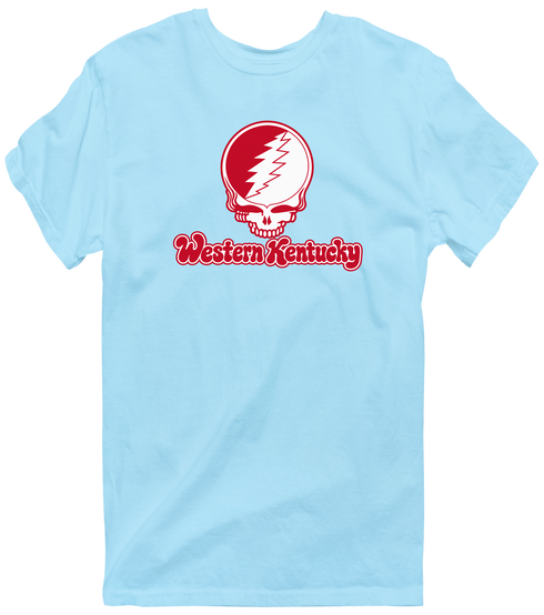 Western Kentucky Stealie Premium Unisex T-Shirt — Design: Western Kentucky University — Light Blue