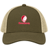 Western Kentucky Stealie Premium Unisex Trucker Cap — Design: Western Kentucky University — Moss/Khaki