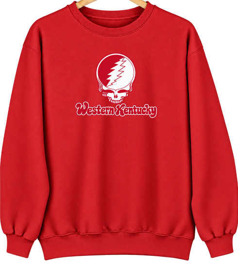 Western Kentucky Stealie Premium Unisex Crewneck — Design: Western Kentucky University — Red
