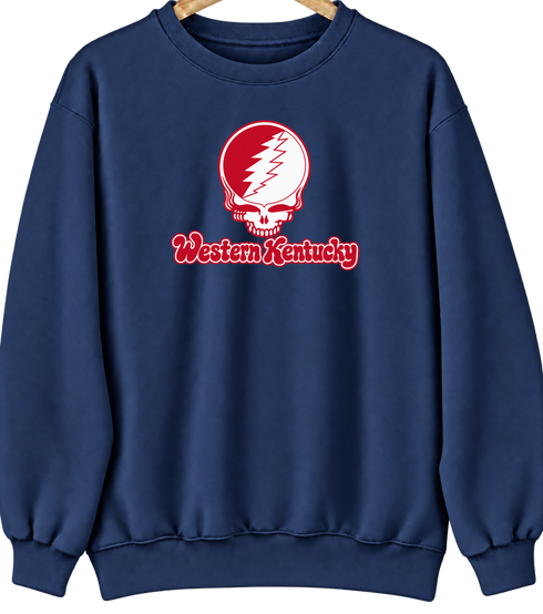 Western Kentucky Stealie Premium Unisex Crewneck — Design: Western Kentucky University — Navy
