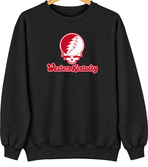 Western Kentucky Stealie Premium Unisex Crewneck — Design: Western Kentucky University — Black