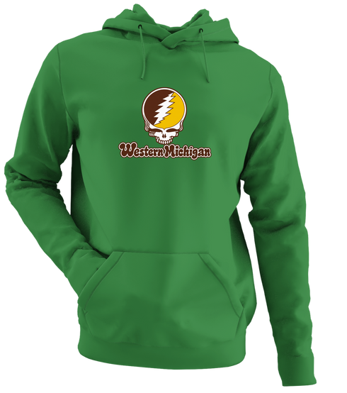 Western Michigan Stealie Premium Unisex Hoodie — Design: Western Michigan University — Irish Green