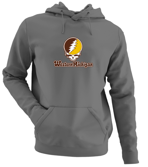 Western Michigan Stealie Premium Unisex Hoodie — Design: Western Michigan University — Charcoal