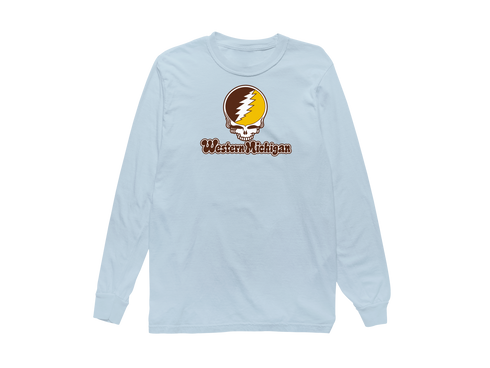 Western Michigan Stealie Premium Unisex Long-Sleeve — Design: Western Michigan University — Chambray