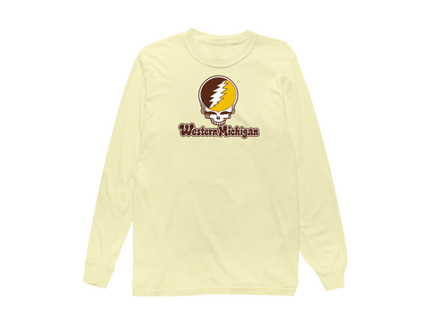 Western Michigan Stealie Premium Unisex Long-Sleeve — Design: Western Michigan University — Butter