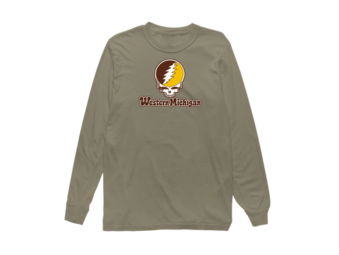 Western Michigan Stealie Premium Unisex Long-Sleeve — Design: Western Michigan University — Sandstone