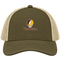 Western Michigan Stealie Premium Unisex Trucker Cap — Design: Western Michigan University — Moss/Khaki