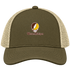 Western Michigan Stealie Premium Unisex Trucker Cap — Design: Western Michigan University — Moss/Khaki