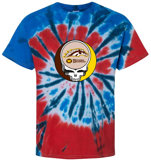 Western Michigan Stealie Tie-Dye T-Shirt