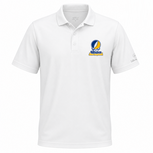 Western New England Stealie Premium Unisex Polo — Design: Western New England College — White