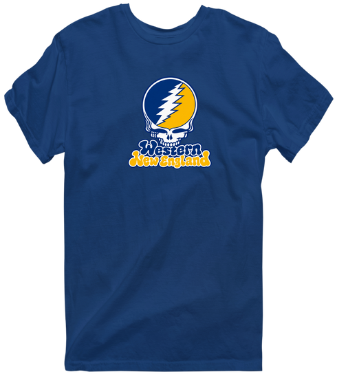 Western New England Stealie Premium Unisex T-Shirt — Design: Western New England College — Navy