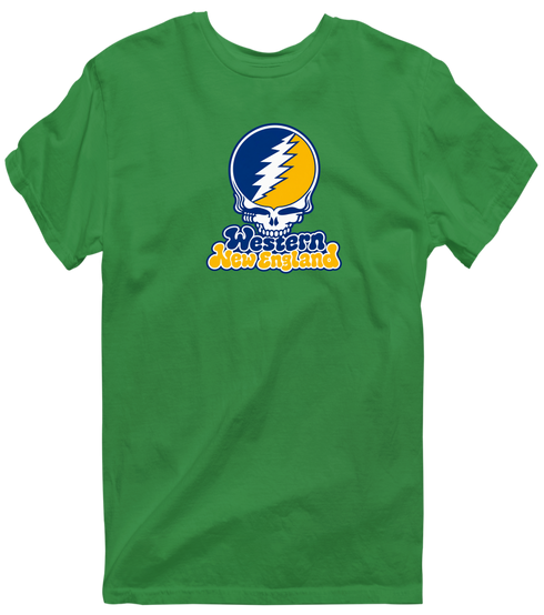 Western New England Stealie Premium Unisex T-Shirt — Design: Western New England College — Irish Green