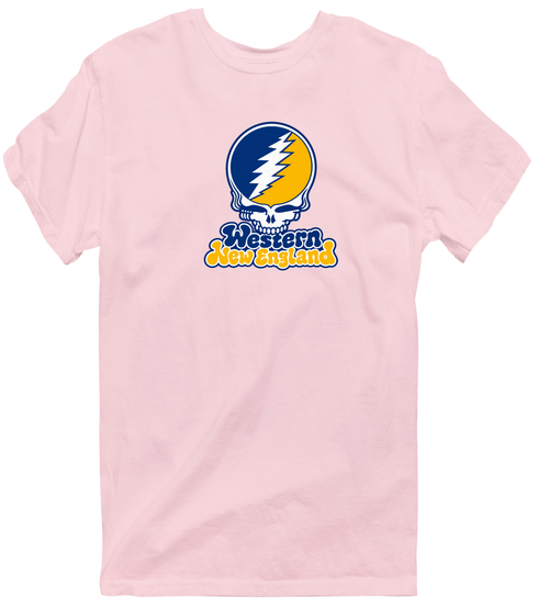 Western New England Stealie Premium Unisex T-Shirt — Design: Western New England College — Light Pink