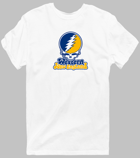 Western New England Stealie Premium Unisex T-Shirt — Design: Western New England College — White