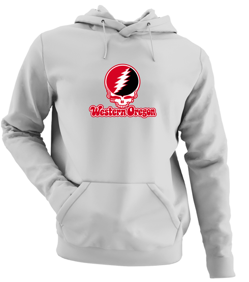 Western Oregon Stealie Premium Unisex Hoodie — Design: Western Oregon University — Sport Grey