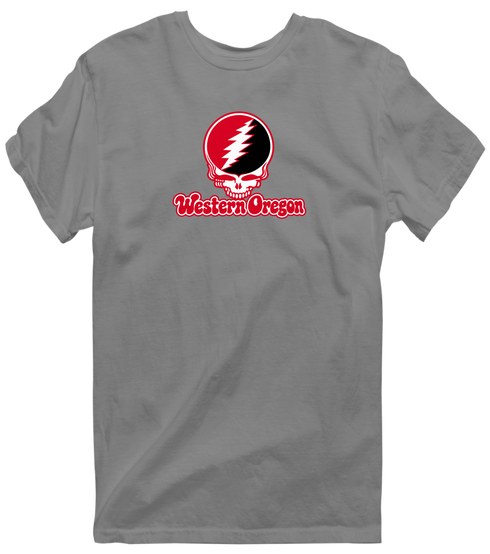 Western Oregon Stealie Premium Unisex T-Shirt — Design: Western Oregon University — Dark Heather