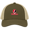 Western Oregon Stealie Premium Unisex Trucker Cap — Design: Western Oregon University — Moss/Khaki