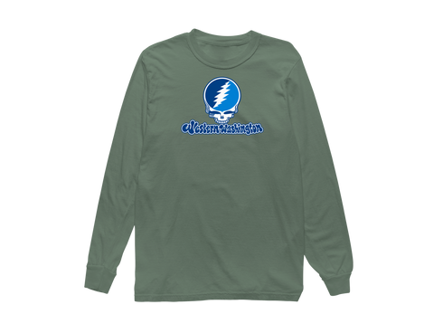 Western Washington Stealie Premium Unisex Long-Sleeve — Design: Western Washington University — Light Green