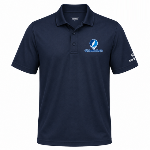 Western Washington Stealie Premium Unisex Polo — Design: Western Washington University — Navy