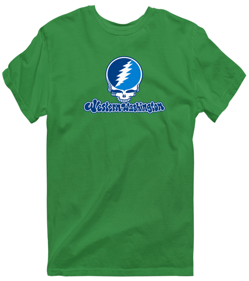 Western Washington Stealie Premium Unisex T-Shirt — Design: Western Washington University — Irish Green