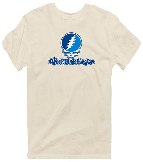 Western Washington Stealie Premium Unisex T-Shirt — Design: Western Washington University — Sand