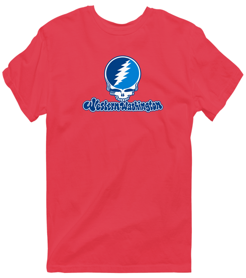 Western Washington Stealie Premium Unisex T-Shirt — Design: Western Washington University — Heather Red