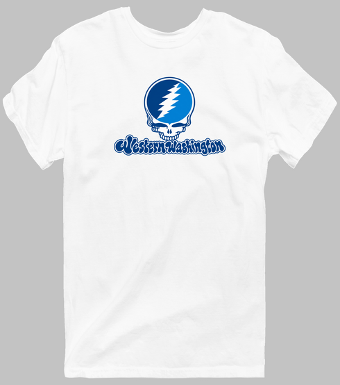 Western Washington Stealie Premium Unisex T-Shirt — Design: Western Washington University — White