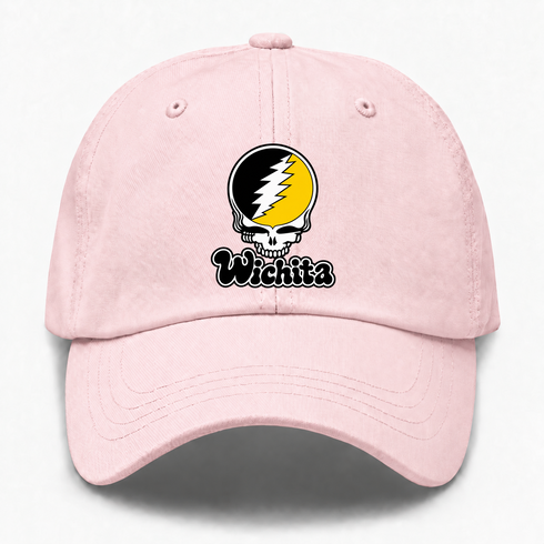 Wichita Stealie Premium Unisex Dad Hat — Design: Wichita State University — Pink