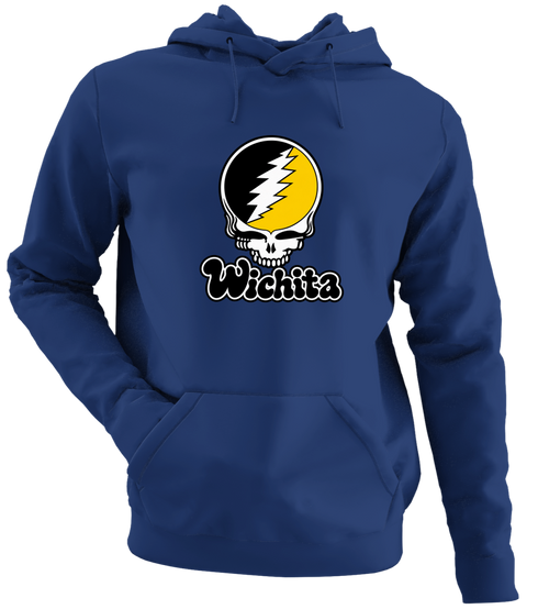 Wichita Stealie Premium Unisex Hoodie — Design: Wichita State University — Navy