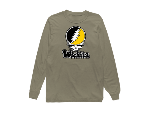 Wichita Stealie Premium Unisex Long-Sleeve — Design: Wichita State University — Sandstone