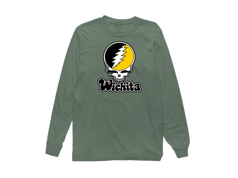 Wichita Stealie Premium Unisex Long-Sleeve — Design: Wichita State University — Light Green