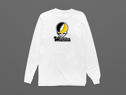 Wichita Stealie Premium Unisex Long-Sleeve — Design: Wichita State University — White