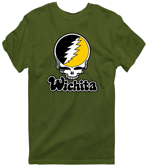 Wichita Stealie Premium Unisex T-Shirt — Design: Wichita State University — Military Green