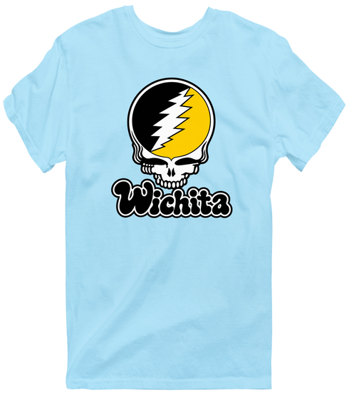 Wichita Stealie Premium Unisex T-Shirt — Design: Wichita State University — Light Blue