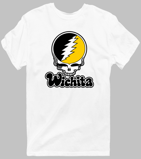 Wichita Stealie Premium Unisex T-Shirt — Design: Wichita State University — White