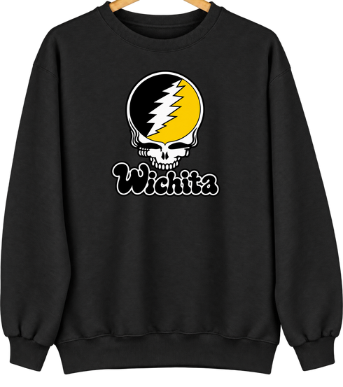 Wichita Stealie Premium Unisex Crewneck — Black