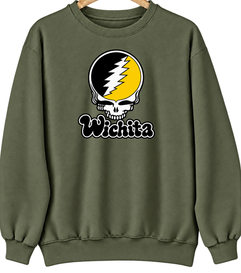 Wichita Stealie Premium Unisex Crewneck — Military Green