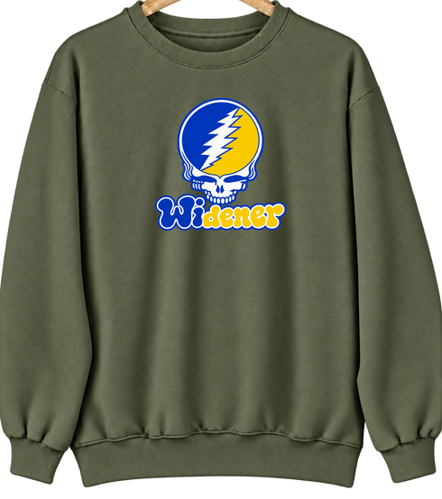 Widener Stealie Premium Unisex Crewneck — Design: Widener University — Military Green