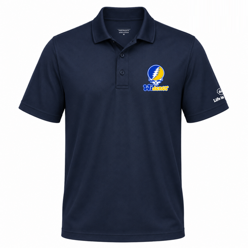 Widener Stealie Premium Unisex Polo — Design: Widener University — Navy