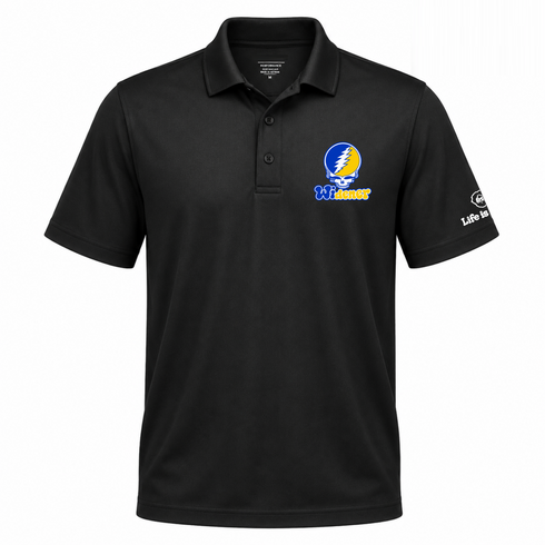 Widener Stealie Premium Unisex Polo — Design: Widener University — Black
