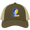 Widener Stealie Premium Unisex Trucker Cap — Design: Widener University — Moss/Khaki