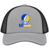Widener Stealie Premium Unisex Trucker Cap — Design: Widener University — Heather Grey/Black