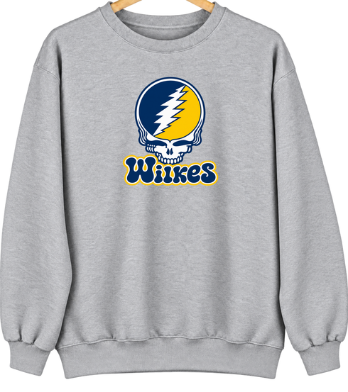 Wilkes Stealie Premium Unisex Crewneck — Design: Wilkes — Sport Grey