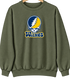 Wilkes Stealie Premium Unisex Crewneck — Design: Wilkes — Military Green